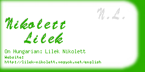 nikolett lilek business card